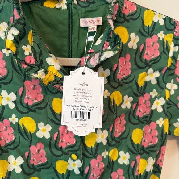 Ivy City Co Mini Sutton Dress In Citrus Girls Size 13-14 NWT - Picture 3 of 5